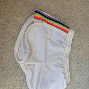 GAP White shorts with colorful stripes on the sides